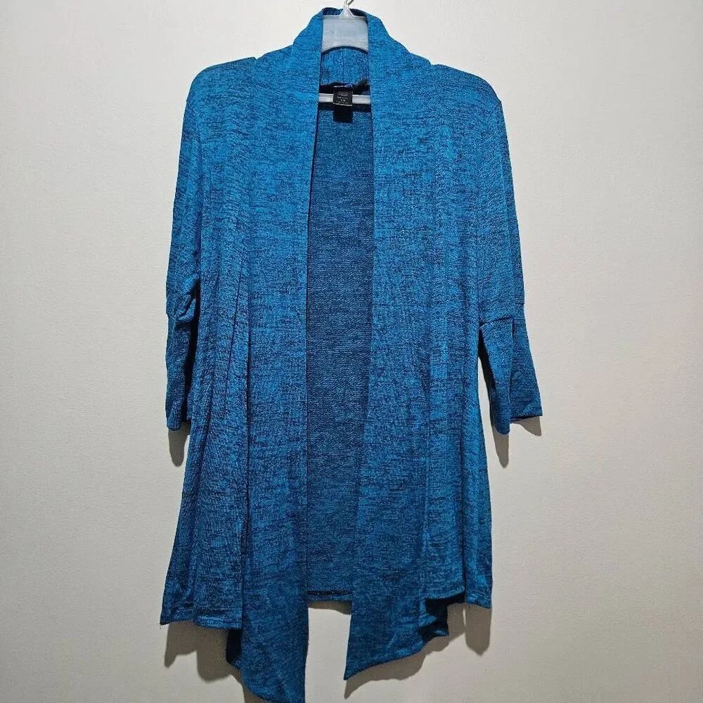Ashley Stewart Woman’s Cardigan Teal Blue Size 14/16